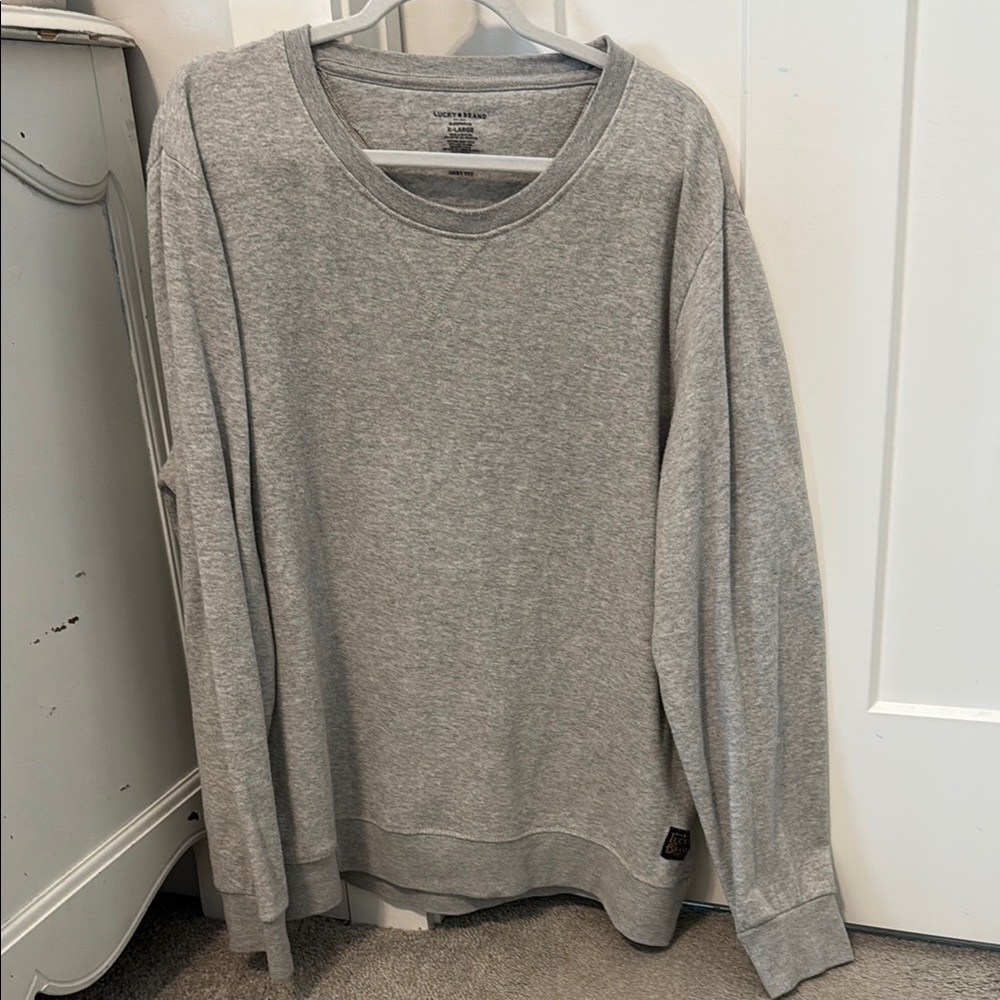 Gray Lucky Brand Crewneck Sweatshirt